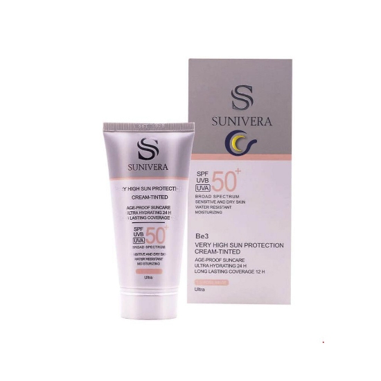 کرم ضد آفتاب سانیورا مناسب پوست خشک رز بژ  SPF50