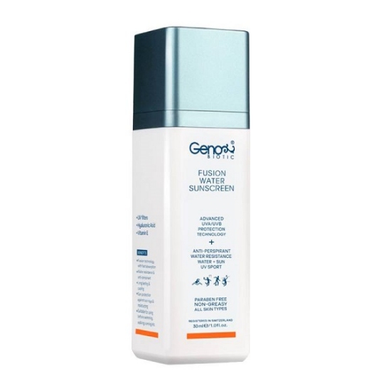 کرم ضد آفتاب ژنوبایوتیک مدل فیوژن واتر SPF50 حجم 30 میلی لیتر