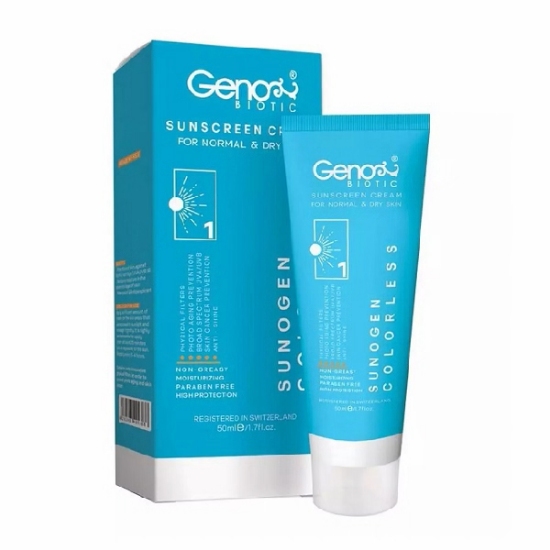کرم ضد آفتاب پوست خشک ژنوبایوتیک SPF50 حجم 50 میلی لیتر