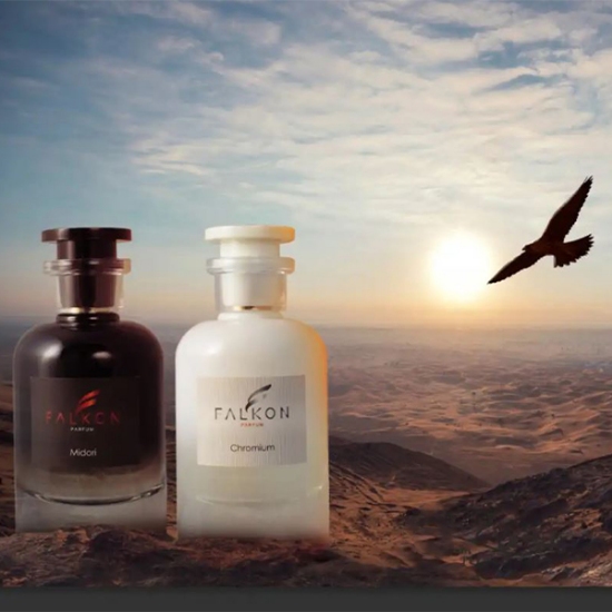 ادوپرفیوم مردانه فالکون PALE MOON POUR HOME رایحه مارلی کالان حجم 100 میلی لیتر