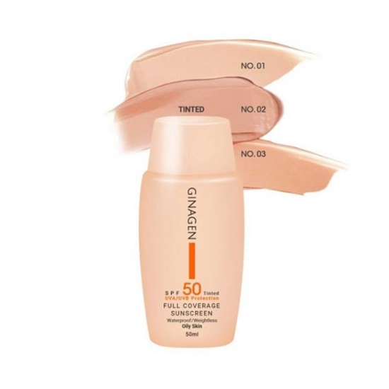 ضد آفتاب ژیناژن بی رنگ SPF50 مناسب پوست مختلط و چرب حجم 50 میلی لیتر