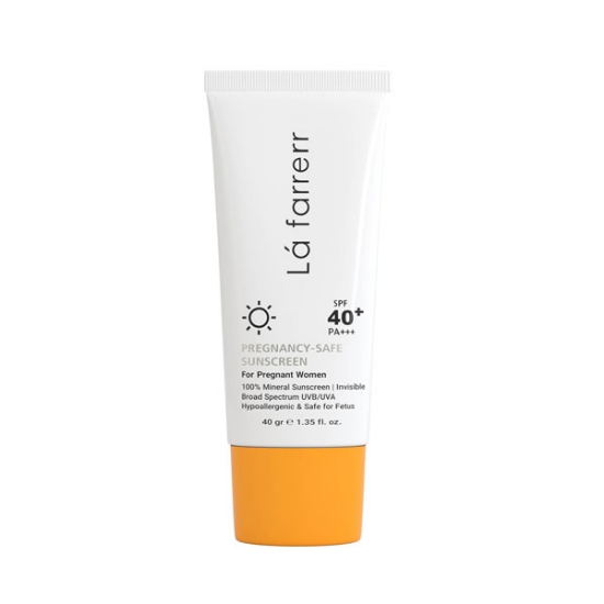 کرم ضد آفتاب بی رنگ دوران بارداری لافارر +SPF40 حجم 40 میلی لیتر